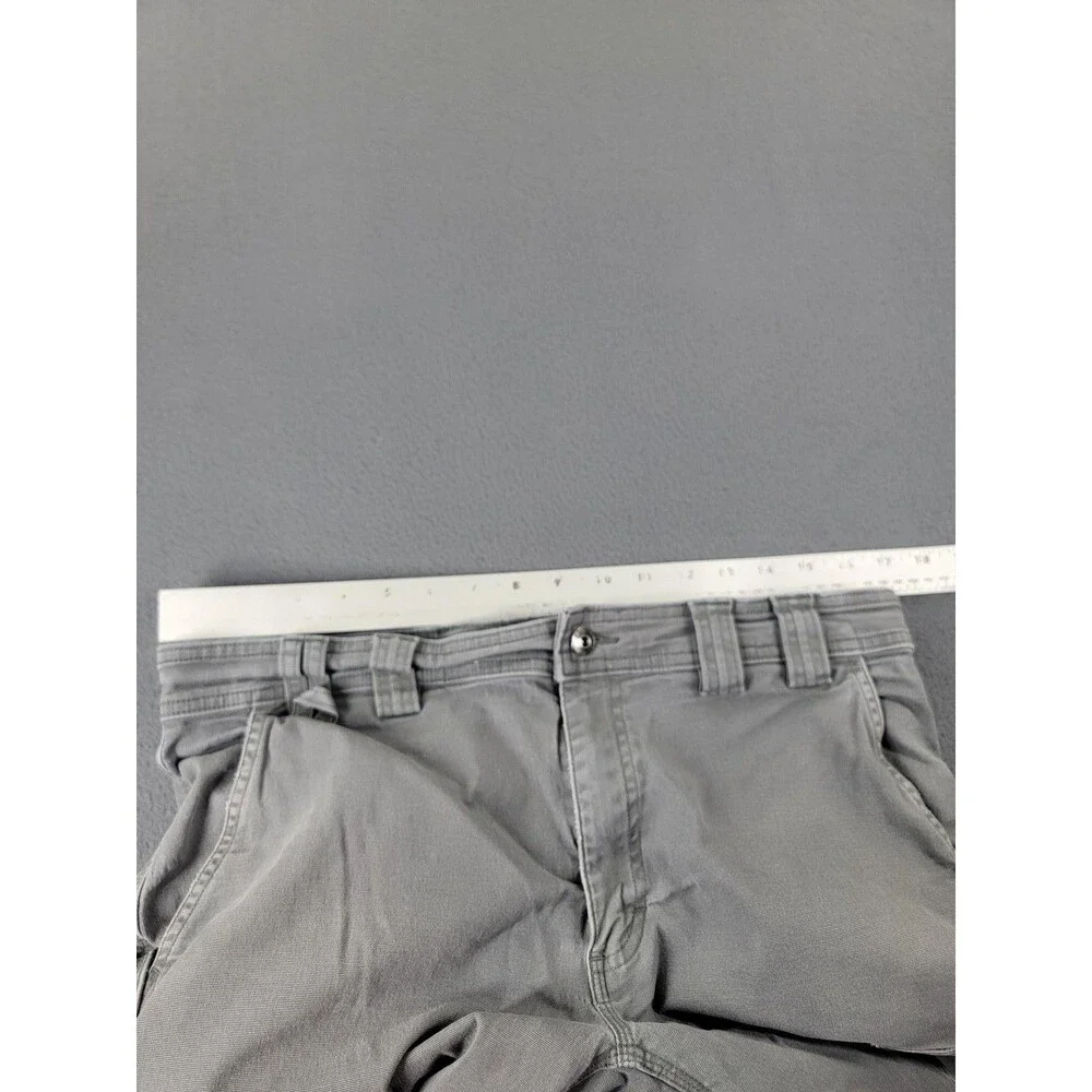 Duluth Flex Fire Hose Pants Mens‎ 36x30 Gray Workwear Cargo Standard Fit Durable